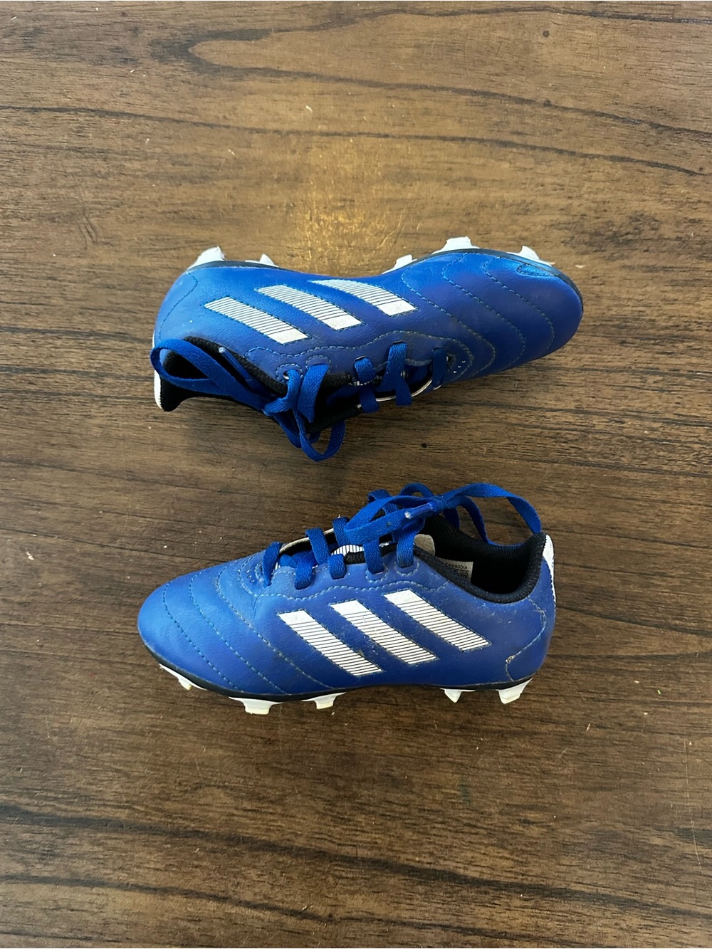 Adidas Kids Youth Soccer Cleats Blue White Size 11K Lace Up
